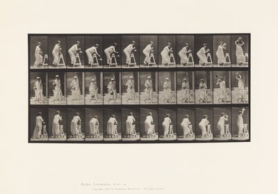 Plate 216. Bending to Fill Water Jar; Placing Jar on Head 作者 爱德沃德·迈布里奇