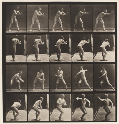 板282.Base-ball;捕捉和投掷，1885年 作者 爱德沃德·迈布里奇