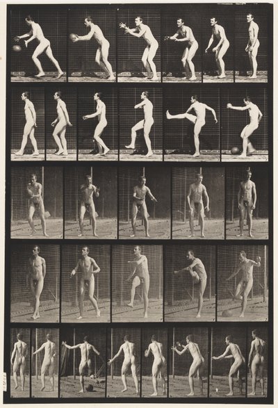板300.Foot-ball; 1885年 作者 爱德沃德·迈布里奇