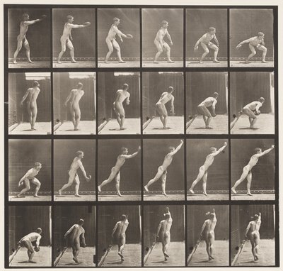 盘307.投掷铁盘，1872-1885 作者 Eadweard Muybridge