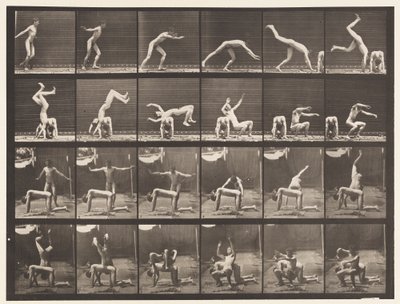 盘子364.用手在人的背上弹跳 作者 Eadweard Muybridge