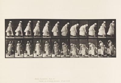 Plate 437. Setting Down Bucket and Preparing to Sweep 作者 爱德沃德·迈布里奇