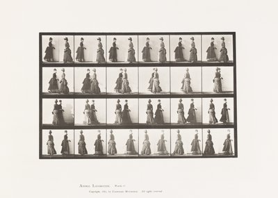 Plate 45. Walking Two Models Meeting, and Partly Turning 作者 爱德沃德·迈布里奇