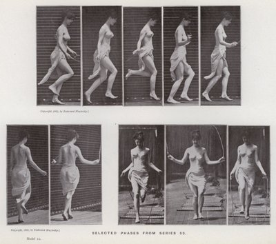 The Human Figure in Motion: Selected phases from series 53 (b/w photo) 作者 爱德沃德·迈布里奇