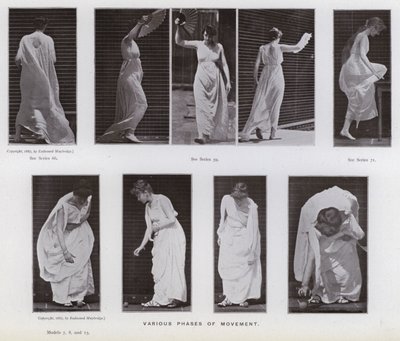 The Human Figure in Motion: Various phases of movement (b/w photo) 作者 爱德沃德·迈布里奇