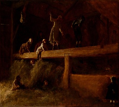 在Hayloft，c.1878 作者 伊士曼·约翰逊