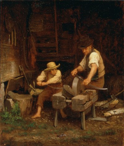 锐化镰刀，1864年 作者 伊士曼·约翰逊