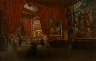 欧仁-德拉克洛瓦的作品展览，在马蒂内画廊，boulevard des...，1864。 作者 Ed. Albertini