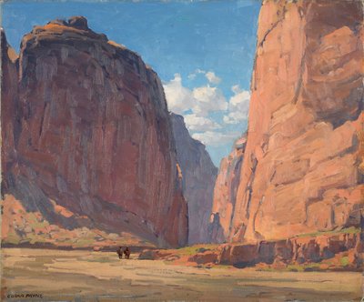 峡谷入口，约 1935 年（布面油画） 作者 埃德加·阿尔文·佩恩