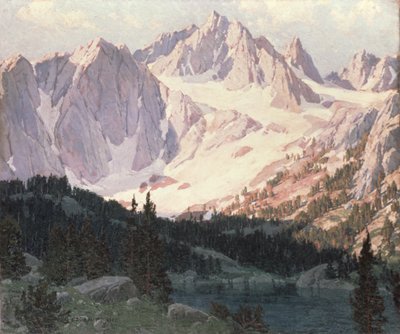 高山湖泊（油画） 作者 埃德加·阿尔文·佩恩