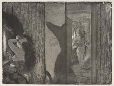 1879-80年，在更衣室里的女演员。 作者 埃德加·德加