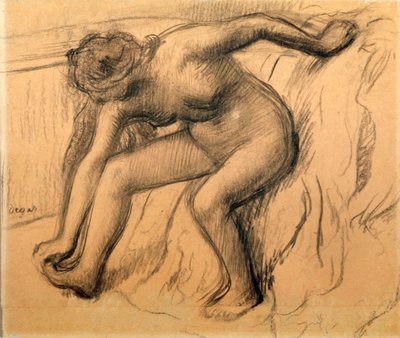 浴后，1892年。 作者 埃德加·德加