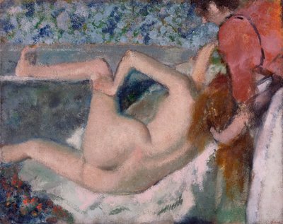 浴后，约1895年（布面油画） 作者 埃德加·德加