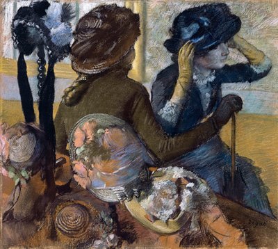在Milliners，1882年 作者 埃德加·德加