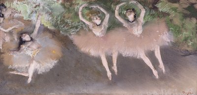 芭蕾舞场景，约1879年（粉彩画在纸上的单版）。 作者 埃德加·德加