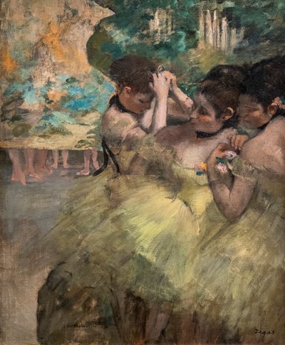 幕后花絮（也被称为“黄舞者”）。 1874-1876 年。 布面油画。 作者 埃德加·德加
