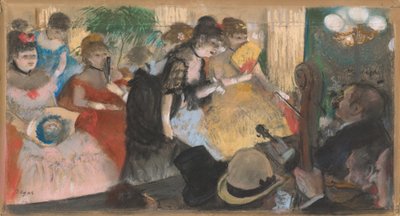 Cafe-Concert（Cabaret），约1876年-77年（纸和纸板上的单色字样） 作者 埃德加·德加