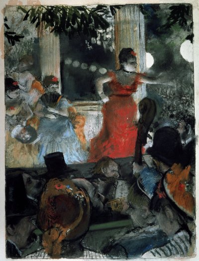 Les Ambassadeurs 咖啡厅音乐会 埃德加·德加 (1834-1917) 作画 1877 年昏暗 37x27 厘米里昂，美术博物馆 作者 埃德加·德加