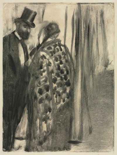 对话：LudovicHalévy和枢机主教夫人，对话，1880-1883年。 作者 埃德加·德加