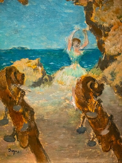 舞蹈家。芭蕾舞场景。1891.布面油画。 作者 埃德加·德加