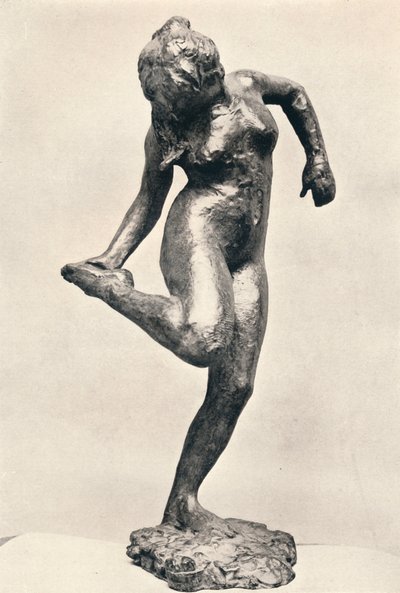 舞者看着右脚掌，c1900 作者 埃德加·德加