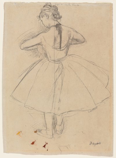 舞者站立，后视图；站立的舞者，后视图，1872-1873年 作者 埃德加·德加