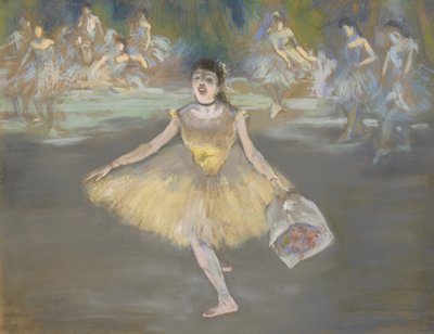 带花束的舞者，1923年之前 作者 埃德加·德加