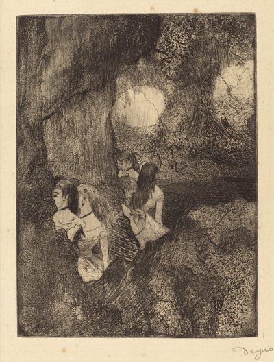 翅膀上的舞者，1879-1880。 作者 埃德加·德加