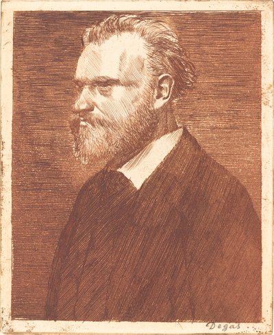 爱德华-马奈，半身像马奈的半身像，1864-1865。 作者 埃德加·德加
