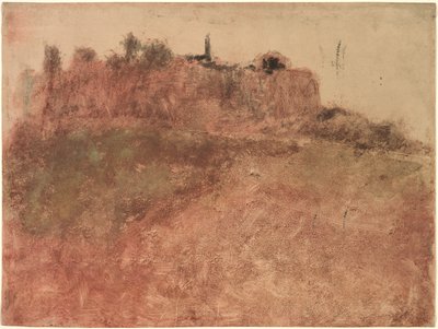 埃斯特尔村，约 1890 年（单版画） 作者 埃德加·德加