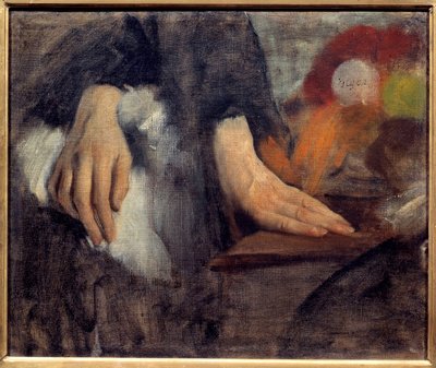 埃德加·德加 (Edgar Degas) (1834-1917) 1859 年为 Bellelli 家族进行的手工研究。 0,38x0,46 m 巴黎，奥赛博物馆 作者 埃德加·德加