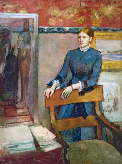 Helene Rouart在她父亲的研究中，c.1886 作者 埃德加·德加