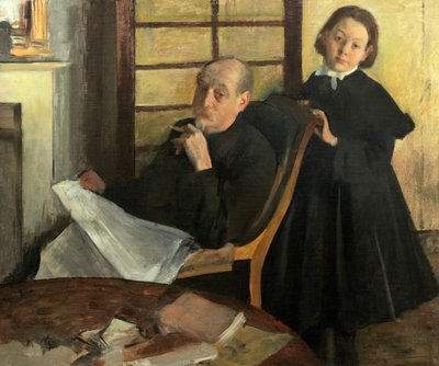 亨利-德加和他的侄女露西-德加 《艺术家的叔叔和表妹》，187576年。 作者 埃德加·德加