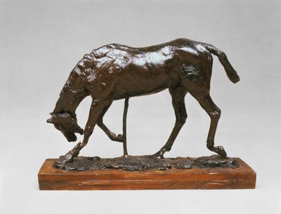 低着头的马，1880-1890年代初。 作者 埃德加·德加