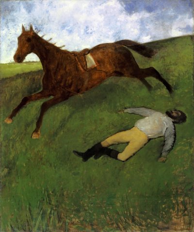 受伤的骑师，1896-98 作者 Edgar Degas