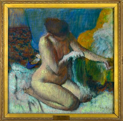 La sortie du bain 埃德加-德加（1834-1917）的粉彩画 Dim 0,89 x 1,16 m 巴黎卢浮宫博物馆 Mandatory mention: Donation Helene et Victor Lyon 作者 埃德加·德加