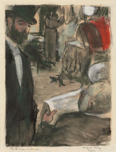 Ludovic Halevy在休息室发现红衣主教夫人； Ludovic Halevy，1876-1877年在盒子里找到红衣主教夫人 作者 埃德加·德加