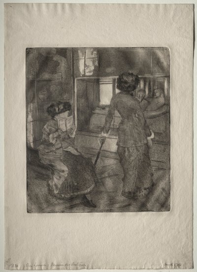 卢浮宫的玛丽·卡萨特（Mary Cassatt）：伊特鲁里亚美术馆（Etruscan Gallery），1879-1880年。 作者 埃德加·德加
