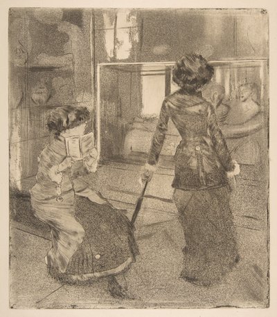 卢浮宫的玛丽·卡萨特（Mary Cassatt）：伊特鲁里亚美术馆，1879-80年。 作者 埃德加·德加