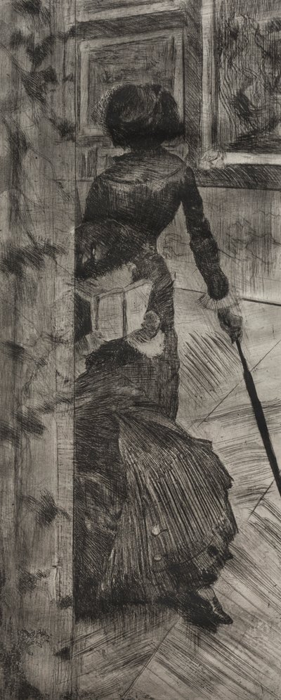 卢浮宫的玛丽·卡萨特（Mary Cassatt）：绘画画廊，1879-1880年。 作者 埃德加·德加