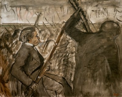 管弦乐队中的音乐家们。大约1870年。布面油画。 作者 埃德加·德加