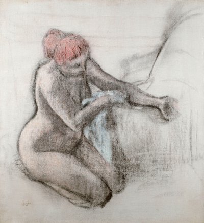 浴后晒干自己的裸体女人，约1898年 作者 埃德加·德加
