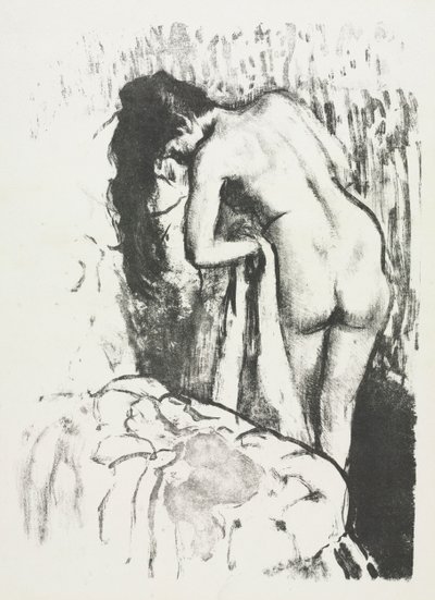 站着擦干身体的裸女 作者 埃德加·德加