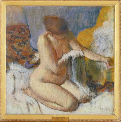 沐浴后赤裸 作者 Edgar Degas