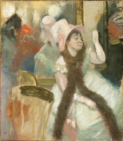 迪茨-莫宁夫人的服装舞会肖像后的肖像，1879年。 作者 埃德加·德加
