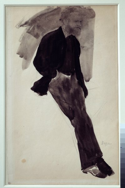 爱德华-马奈的肖像 埃德加-德加（1834-1917）的中国水墨画 1860年左右 太阳。0,35 x 0,20 米 巴黎。奥赛博物馆 作者 埃德加·德加