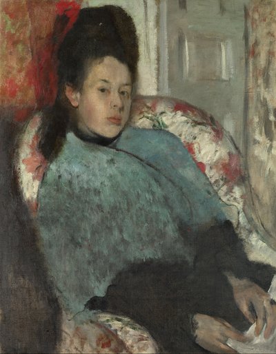 埃莱娜-卡拉法肖像，约 1875 年（布面油画） 作者 埃德加·德加