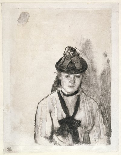 艾伦·安德烈（EllenAndrée）的肖像，约1876年 作者 埃德加·德加