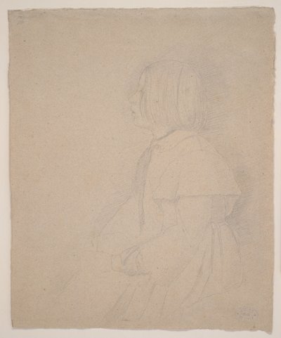 Giulia Bellelli的肖像，1858-9（石墨） 作者 埃德加·德加
