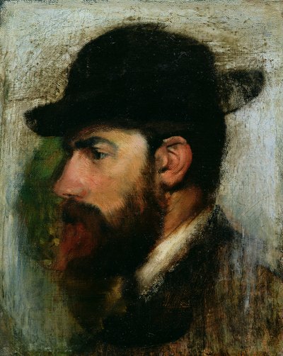 Henri Rouart（1833-1912）1871年的肖像 作者 Edgar Degas